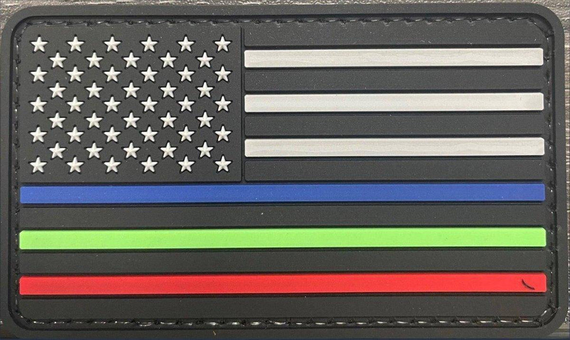 DDT Morale Patch | American Flag | 3 Color Lines | PVC