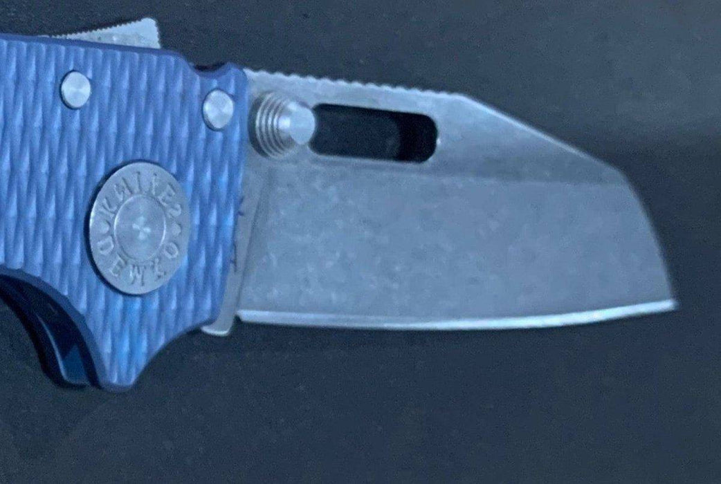 Custom Demko AD20.5 Shark Lock Folding Knife 3" CPM-3V Sheepsfoot Textured Titanium "Neptune"