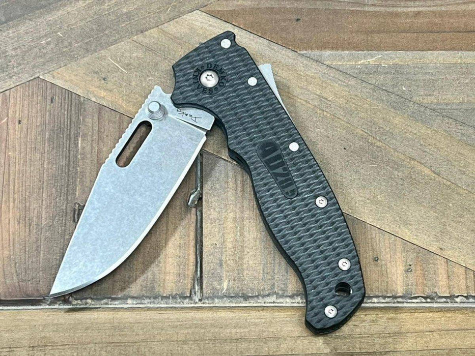 Demko AD 20.5 Shark Lock 205F12 Black Folding Knife AUS-10A Clip Point