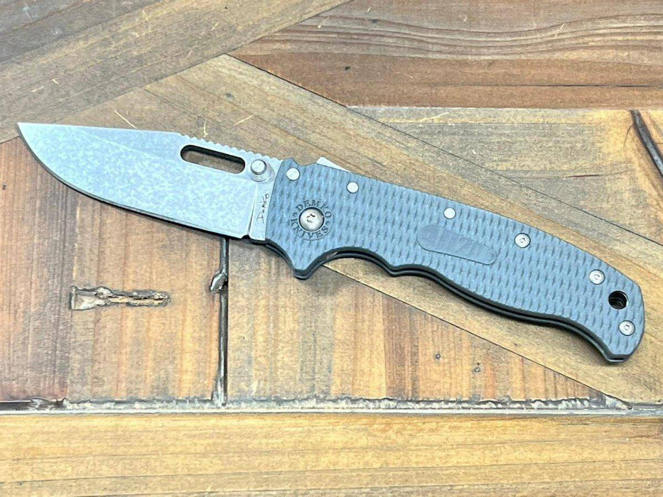 Demko AD 20.5 Shark Lock 20F2102 Grey Folding Knife AUS-10A Clip Point