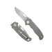 Demko AD20.5 Shark Lock Folding Knife 3" CPM-3V Clip Point Textured Titanium