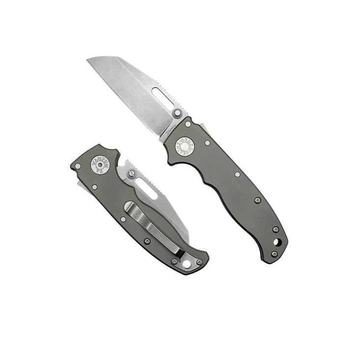 Demko AD20.5 Shark Lock Folding Knife 3" CPM-3V Shark Foot Blade Smooth Titanium