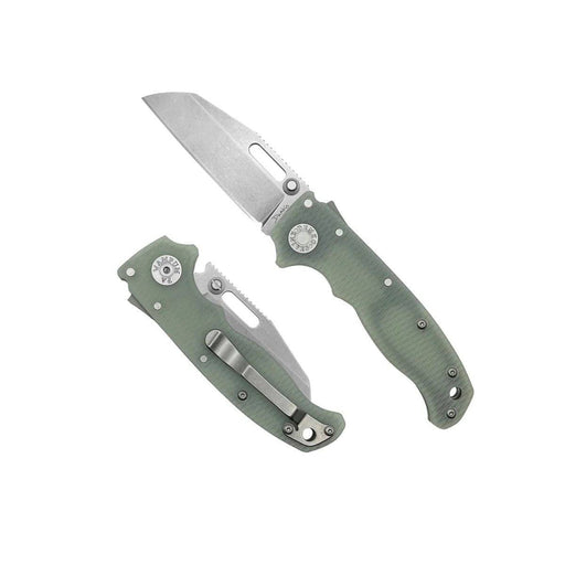 Demko AD20.5 Shark Lock Folding Knife 3" CPM-S35VN Shark Foot Textured Jade G10 Handles