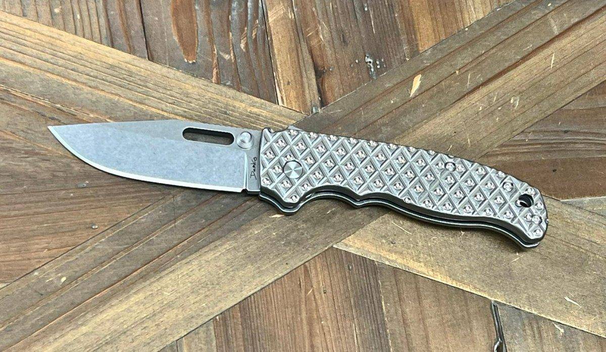 Demko Custom AD20.5 Shark Lock Folding Knife 3" S35VN Clip Point Bitrate Titanium Handles