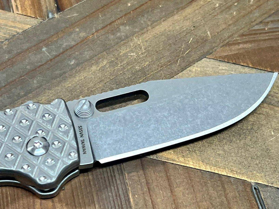 Demko Custom AD20.5 Shark Lock Folding Knife 3" S35VN Clip Point Bitrate Titanium Handles