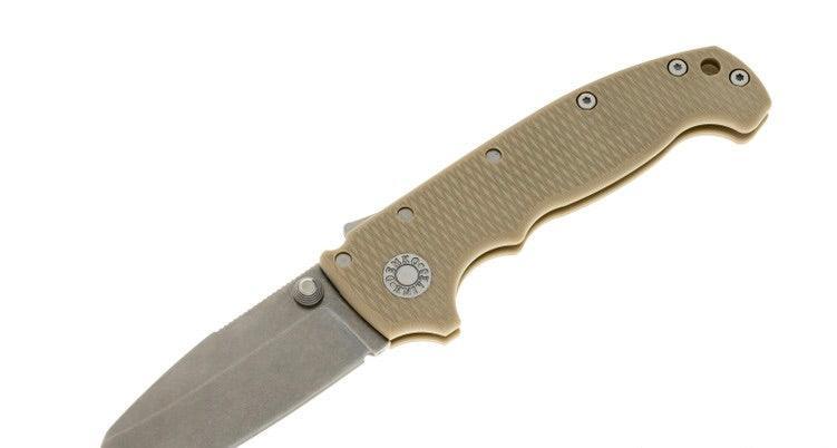 Demko Knives MG AD20 Slicer Shark Foot Knife Tan G-10 (USA)