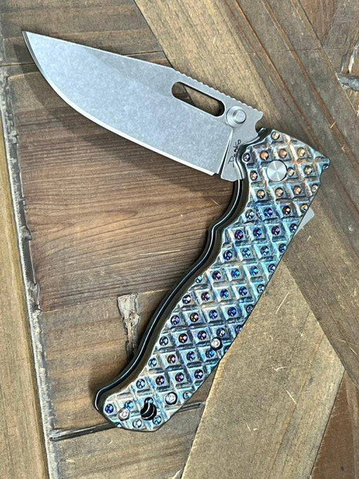 Demko Limited Edition AD20.5 Shark Lock Folding Knife 3" S35VN Clip Point Titanium Handles