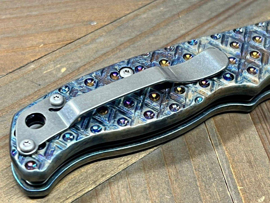 Demko Limited Edition AD20.5 Shark Lock Folding Knife 3" S35VN Clip Point Titanium Handles