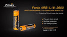 Fenix ARBL18 High-Capacity 18650 Battery (2600mAh)