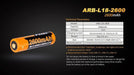 Fenix ARBL18 High-Capacity 18650 Battery (2600mAh)