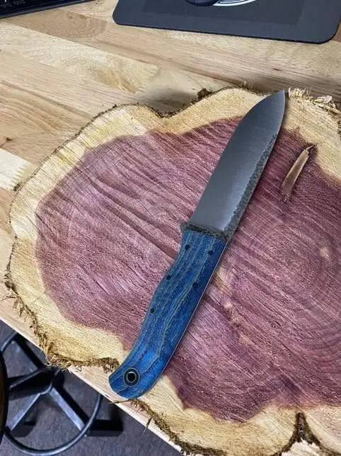 Fiddleback Forge Bushcrafter Sr. Knife w/ Curly Ash Handles