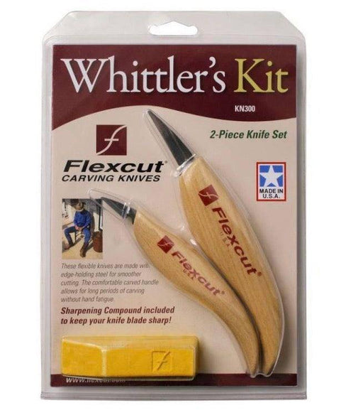 Flexcut Carving Tools Whittler's Kit High Carbon Steel, Polishing Compound (KN300)