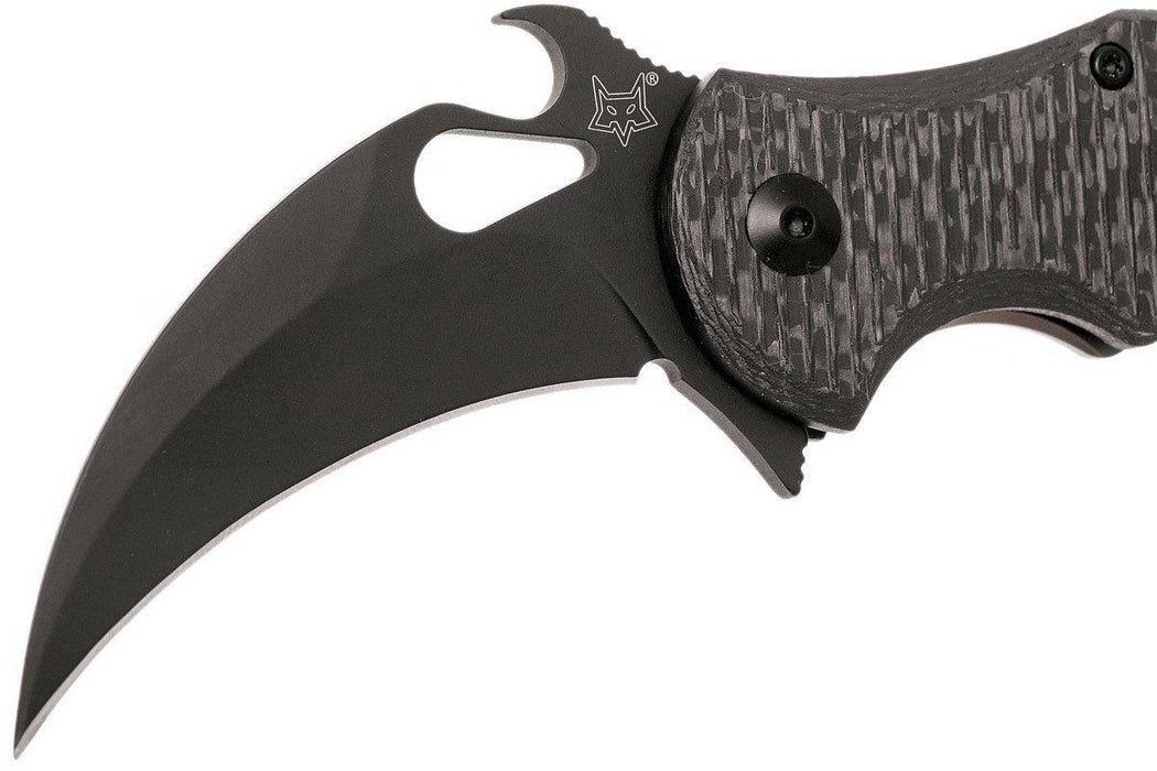 Fox 01FX122 FX-599TIC Folding Karambit 2.55" ELMAX Carbon Fiber