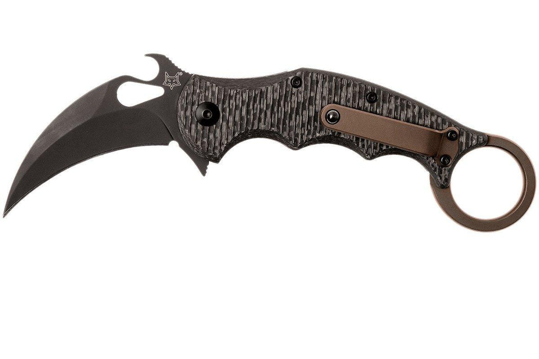 Fox 01FX122 FX-599TIC Folding Karambit 2.55" ELMAX Carbon Fiber