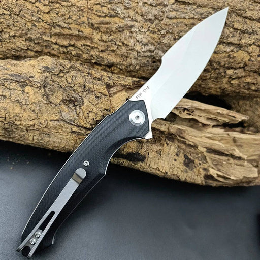 FreeTiger FT51-BK D2 G10 Flipper Ball Bearing Folding Pocket Knife