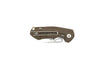 Custom GiantMouse ACE Riv Ti Framelock Brown Titanium Folding Knife