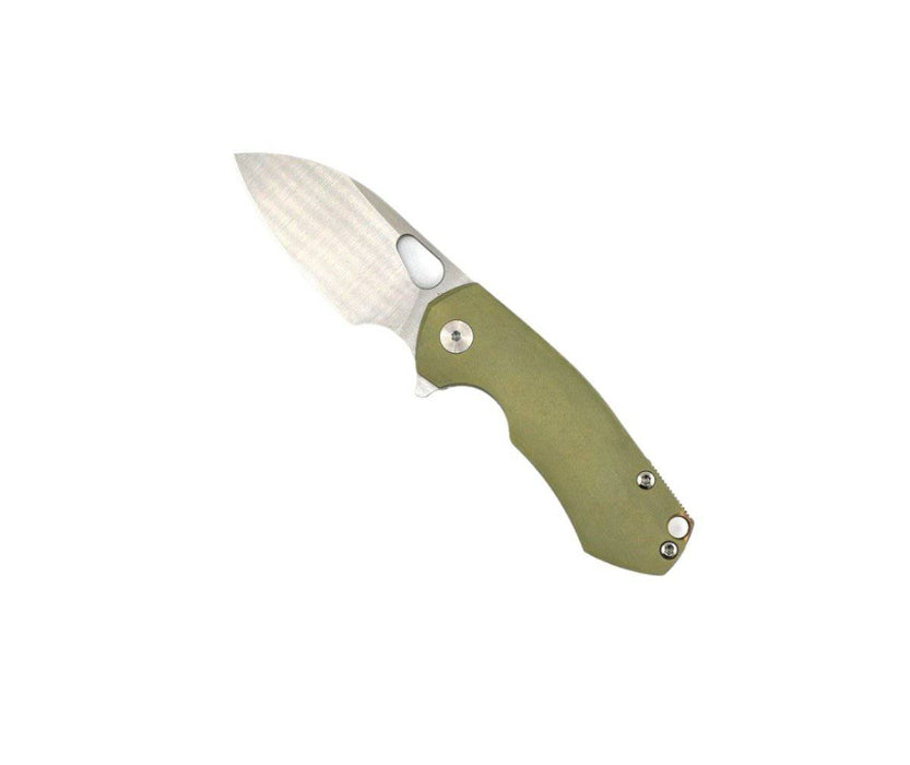 Custom GiantMouse ACE Riv Ti Framelock OD Green Titanium Folding Knife