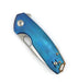 Custom GiantMouse ACE Tribeca Flipper Knife 2.875" MagnaCut Blue Titanium Handles (Italy)