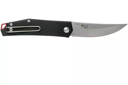 GiantMouse ACE Clyde Folding Knife 3" N690 Satin Blade, Black Aluminum Handles