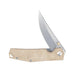 GiantMouse ACE Clyde	Natural Canvas Brass Folding Knife