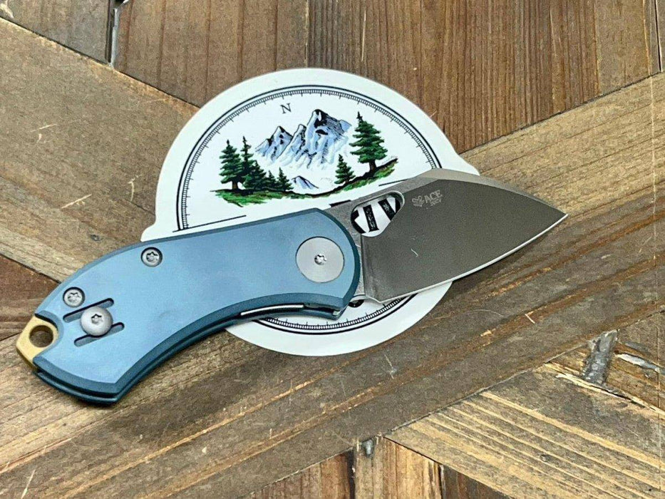 GiantMouse ACE Nibbler Semi-Custom Titanium 20cv Folding Knife