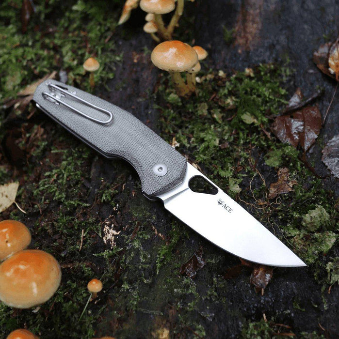 GiantMouse ACE Nimbus V2 Green Canvas Folding Knife