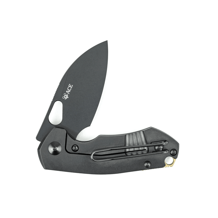 GiantMouse ACE Riv Ti Blackout Titanium Folding Knife