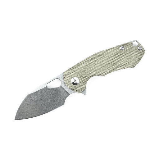 GiantMouse ACE Riv Ti Framelock Green Canvas Folding Knife