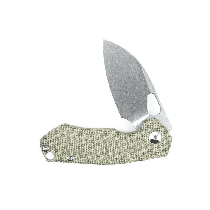 GiantMouse ACE Riv Ti Framelock Green Canvas Folding Knife