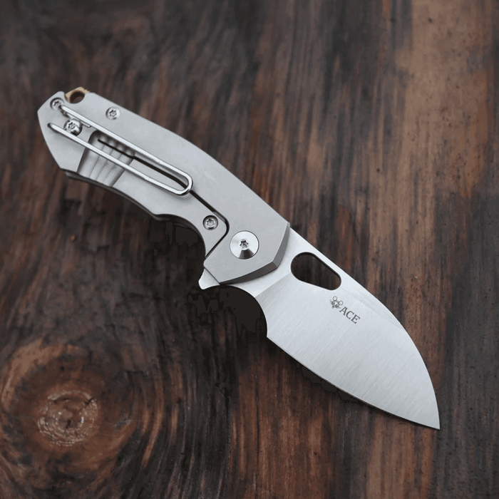 GiantMouse ACE Riv Ti Framelock Titanium Folding Knife