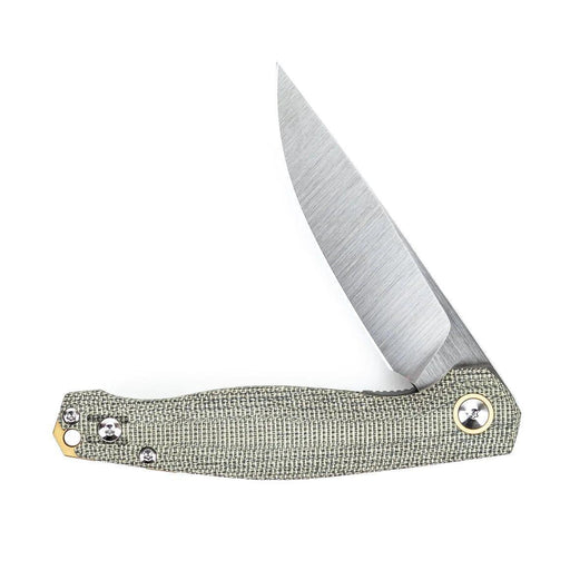 GiantMouse ACE Sonoma V2 Green Canvas Micarta Folding Knife