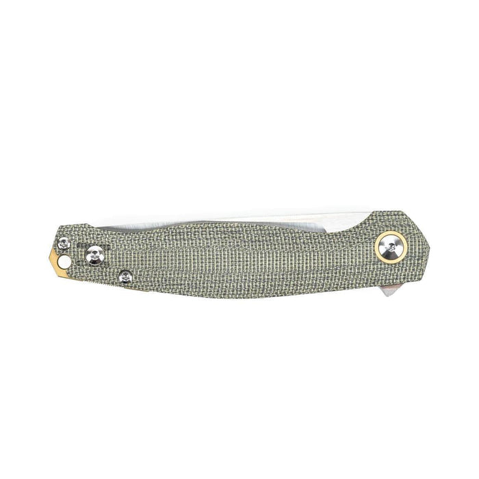 GiantMouse ACE Sonoma V2 Green Canvas Micarta Folding Knife