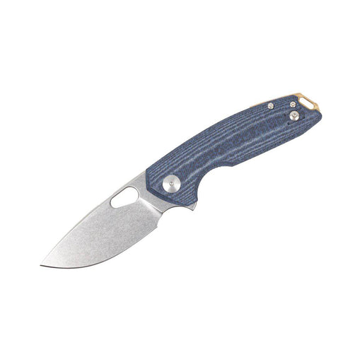 GiantMouse ACE Tribeca Flipper Knife 2.875" MagnaCut Stonewashed Drop Point Denim Blue Micarta (Italy)