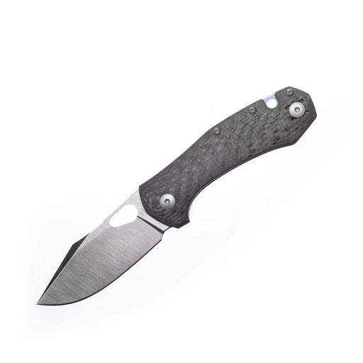 GiantMouse Atelier Folding Knife 2.875" Elmax Satin Blade Carbon Fiber Handles (Italy)