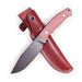 GiantMouse GMF4-RED-PVD GMF4 Fixed Knife 5.65" N690 Black PVD Stonewashed Clip Point Red Canvas Micarta