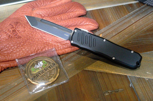 Guardian Tactical RECON-035 93221 Two-Tone Black Tanto Auto Knife 3.3"