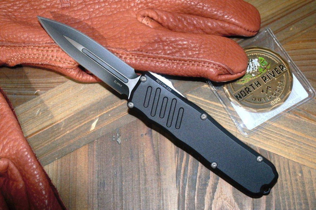 Guardian Tactical RECON-035 93231 Two Tone Black DE Plain Auto Knife 3.3"