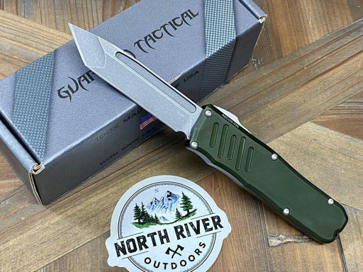 Guardian Tactical Recon-035 98521 Auto OD Green Stonewash Tanto Knife (3.25")