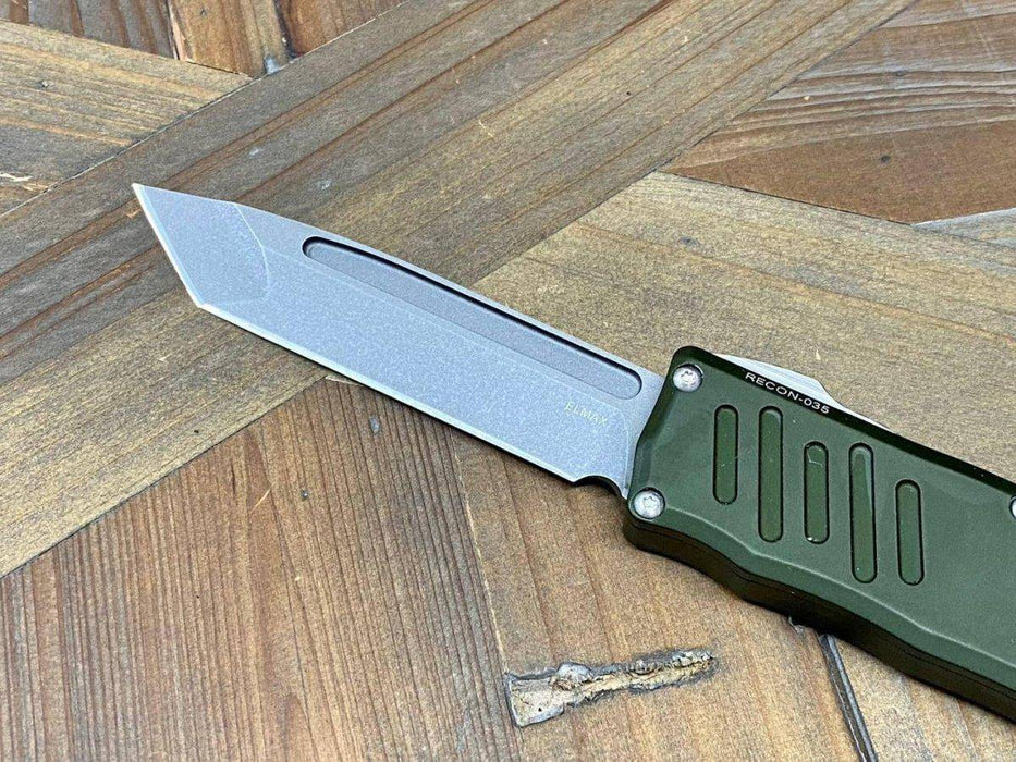 Guardian Tactical Recon-035 98521 Auto OD Green Stonewash Tanto Knife (3.25")