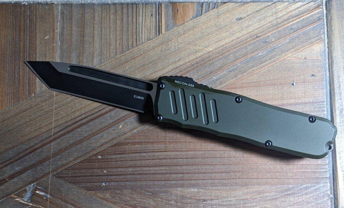 Guardian Tactical Recon-035 Two-tone Elmax Tanto OD OTF Auto Knife 98221