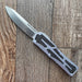 Heretic Colossus MagnaCut S/E Gray Handle w/ Black Grip Inlays Stonewash Blade