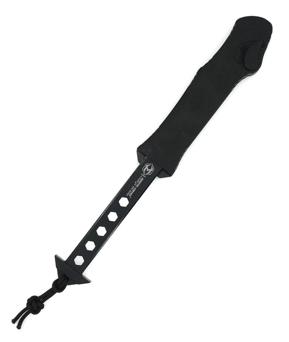 Heretic Hydra V3 H008-6A-T Tactical Black DLC Recurve MagnaCut Blade All Black Tactical Hardware