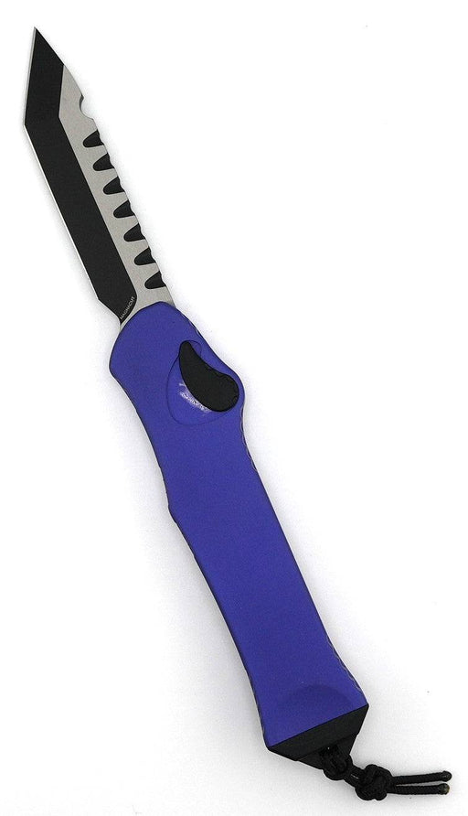 Heretic Hydra v3 Tanto Two-Toned Blade Purple Handle Single Action Auto Knife (H006-10A-PU)