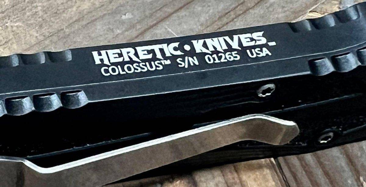 Heretic Knives H040-2A Colossus Tanto Stonewash Auto OTF MagnaCut Black (USA)