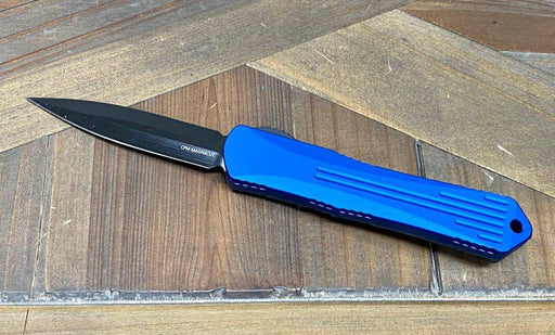 Heretic Knives Manticore S D/E Blue Camo Carbon Blue Handle DLC Blade H024-6A-BLU/CF