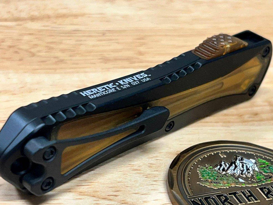 Heretic Manticore E Black Handle w/ Ultem Inlays & DLC MagnaCut Double Edge (USA)