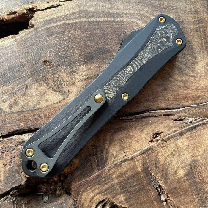 Heretic Manticore E H028-6A-FC-TIN Tumbled DLC D/E Gold Dunes Fat Carbon Knife (USA)