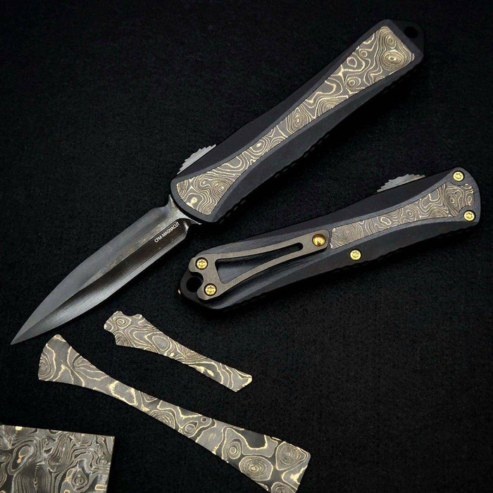 Heretic Manticore E H028-6A-FC-TIN Tumbled DLC D/E Gold Dunes Fat Carbon Knife (USA)