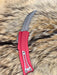 Heretic Roc Hawkbill Auto Knife 3.2" MagnaCut Stonewash Red Handles