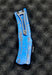 Heretic Roc Hawkbill Auto Knife 3.2" MagnaCut Two Tone Breakthrough Blue Handle